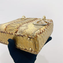 Load image into Gallery viewer, Lady Dior rare exotic snakeskin mini, gold hdw.