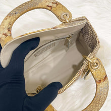 Load image into Gallery viewer, Lady Dior rare exotic snakeskin mini, gold hdw.
