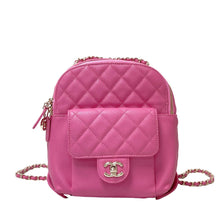 Load image into Gallery viewer, Chanel pink caviar small backpack, gold hdw