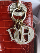 Load image into Gallery viewer, Lady Dior red mini exotic crocodile, full set
