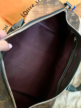 Load image into Gallery viewer, Louis Vuitton keepall 45 bandoliere, mongram macassar with black trim
