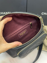 Load image into Gallery viewer, Chanel black caviar bumbag belt bag, gold hdw
