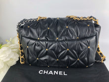 Load image into Gallery viewer, Chanel 19 small black studded lambskin
