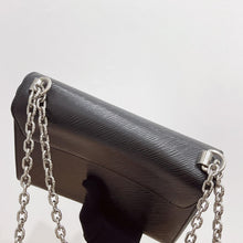 Load image into Gallery viewer, Louis Vuitton black twist MM with silver hdw
