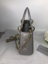 Load image into Gallery viewer, Lady Dior mini pearl grey, gold hdw
