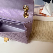 Load image into Gallery viewer, Chanel 24P mini reissue lilac purple, with aged gold hardware
