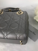 Load image into Gallery viewer, Lady Dior mini pearl grey, gold hdw
