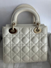Load image into Gallery viewer, Lady Dior small Latte white grained calfskin, gold hdw 2023
