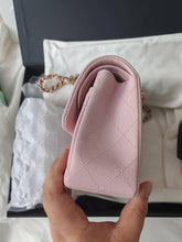 Load image into Gallery viewer, Chanel classic flap small pink 22b caviar with light gold hdw
