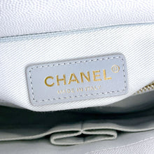Load image into Gallery viewer, Chanel medium grey caviar coco handle, light gold hdw.
