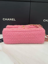 Load image into Gallery viewer, Chanel bag medium pink fur with gold hardware.
