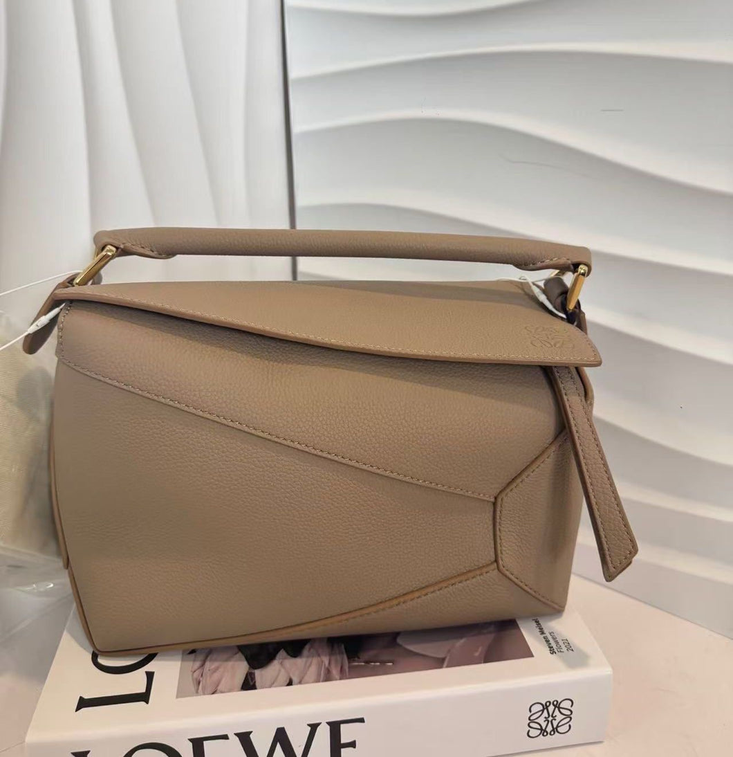 Loewe small puzzle bag, sand, gold hdw
