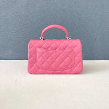 Load image into Gallery viewer, Chanel pink mini top handle lambskin, gold hdw
