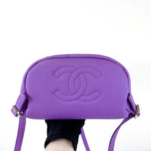 Load image into Gallery viewer, Chanel purple filigree backpack, gold hdw
