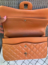 Load image into Gallery viewer, Chanel caramel caviar jumbo, silver hdw
