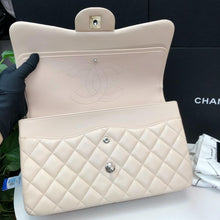 Load image into Gallery viewer, Chanel beige caviar jumbo with silver hdw
