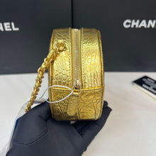 Load image into Gallery viewer, Chanel 19A Egyptian collection gold round bag
