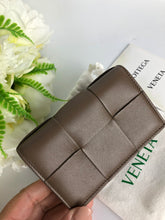 Load image into Gallery viewer, Bottega Veneta taupe grey card holder
