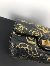 Load image into Gallery viewer, Chanel Egyptian graffiti mini reissue, rare from 19A collection croc embossed calfskin
