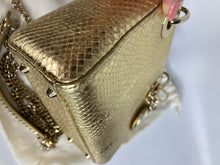 Load image into Gallery viewer, Lady Dior gold snakeskin mini, gold hdw
