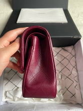 Load image into Gallery viewer, Chanel burgundy medium caviar classic flap, gold hdw
