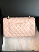 Load image into Gallery viewer, Chanel light pink sakura caviar medium classic flap, silver hdw
