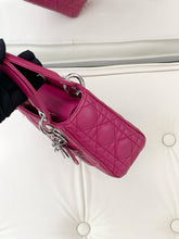 Load image into Gallery viewer, Lady Dior pink mini lambskin leather with silver hdw
