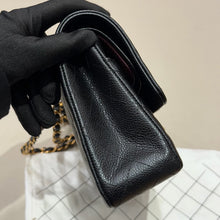 Load image into Gallery viewer, Chanel black caviar medium classic flap, gold hdw microchip
