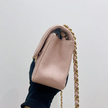 Load image into Gallery viewer, Chanel pink mini calfskin chevron, with gold hdw
