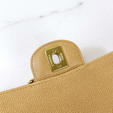 Load image into Gallery viewer, Chanel dark beige vintage medium classic flap, 24k gold hdw
