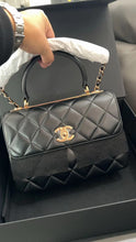 Load image into Gallery viewer, Chanel black small trendy, rose gold hdw
