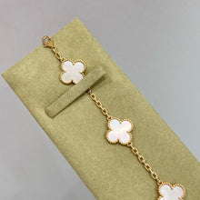 Load image into Gallery viewer, Van Cleef &amp; Arpels (VCA) vintage Alhambra bracelet, 18k gold 5 mother of pearl motifs
