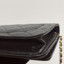 Load image into Gallery viewer, Chanel black caviar woc, gold hdw, with magnetic closure.
