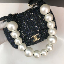 Load image into Gallery viewer, Chanel tweed sequin bag with pearl handle
