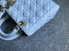 Load image into Gallery viewer, Lady Dior blue medium lambskin, silver hdw
