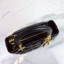 Load image into Gallery viewer, Lady Dior black medium lambskin, gold hdw
