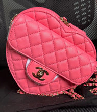 Load image into Gallery viewer, Chanel 22s pink lambskin heart bag, gold hdw
