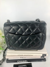 Load image into Gallery viewer, Chanel 19 series charcoal grey mini lambskin, silver hdw
