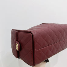Load image into Gallery viewer, 25A Chanel 25 small in burgundy caviar, aged gold hdw
