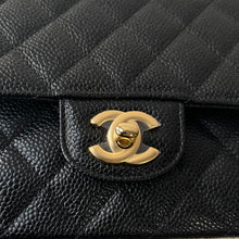 Load image into Gallery viewer, Chanel 2024 black caviar medium classic flap, gold hdw, microchip
