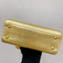 Load image into Gallery viewer, Lady Dior gold snakeskin mini, gold hdw
