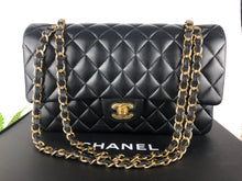 Load image into Gallery viewer, Chanel 31 series black lambskin medium flap, gold hdw
