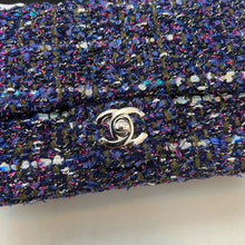 Load image into Gallery viewer, Chanel blue/purple mini tweed, silver hdw
