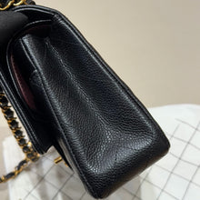 Load image into Gallery viewer, Chanel black caviar medium classic flap, gold hdw microchip
