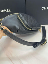 Load image into Gallery viewer, Chanel black caviar bumbag belt bag, gold hdw
