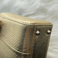 Load image into Gallery viewer, Lady Dior gold snakeskin mini, gold hdw
