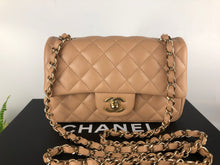 Load image into Gallery viewer, Chanel beige lambskin mini rectangular, chip
