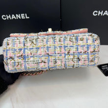 Load image into Gallery viewer, Chanel pink mini tweed, champagne gold hdw
