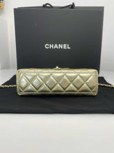 Load image into Gallery viewer, Chanel gold Kelly shopper nano (larger size) in shiny gold calfskin, gold hdw
