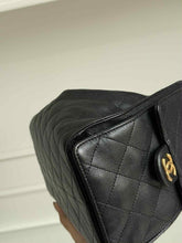Load image into Gallery viewer, Chanel small 25 black caviar with gold hdw
